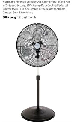 Large metal stand fan