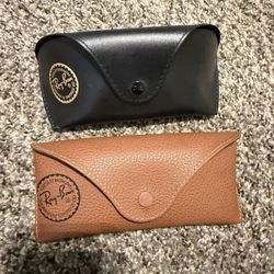 Ray Ban Glasses Case, Black, And Brown 