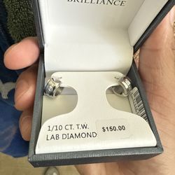 1/10 diamond Hoop earrings