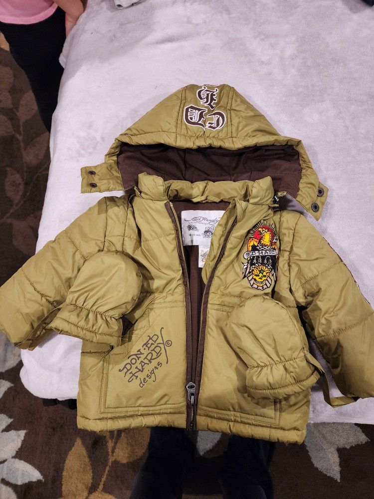 Toddler winter jacket Ed Hardy Jacket 18-24 months