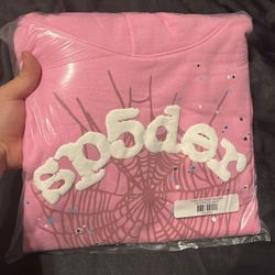 Sz Medium Sp5der OG Web Hoodie (Pink)
