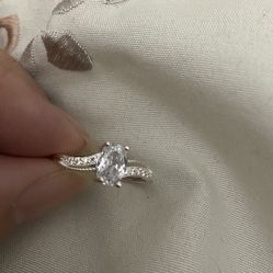 Real 925 Sterling Silver Wedding Ring Size 7