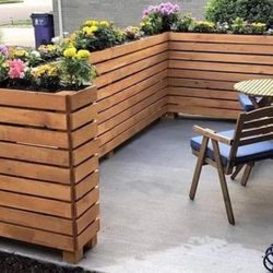 Custom Size Planter Box With Wheel Restaurant Home Decor Outdoor Raised Bed Vegetables Herb AC pool equipment heater cover