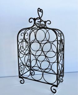Southern Living at Home: Estate Wrought Iron "Fleming House" Counter Wine Rack.