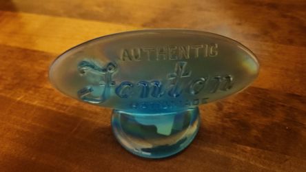 Fenton Authentic Handmade Blue Art Glass Paperweight