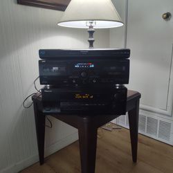 Pioneer 250w Receiver And JVC  Double Caset Deck And  .  Blu Ray DVD Media  Player 