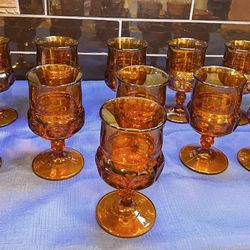 Beautiful Indiana Glass “ Kings Crown” goblets with Thumbprint pattern
