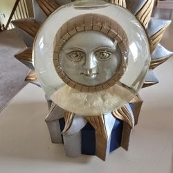 MYSTICAL SUN & MOON SNOW GLOBE SINGS AQUARIUS 