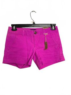 American Eagle Midi Mid Rise Stretch Shorts Size 4 Bright Pink NEW