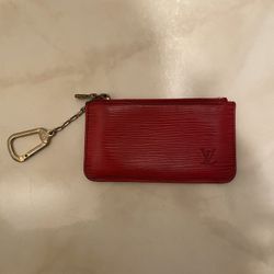 LOUIS VUITTON RED EPI KEY CLES KEY CHAIN