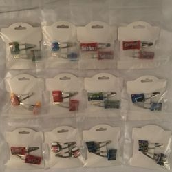 Lot of 12 snack-themed snap barrettes