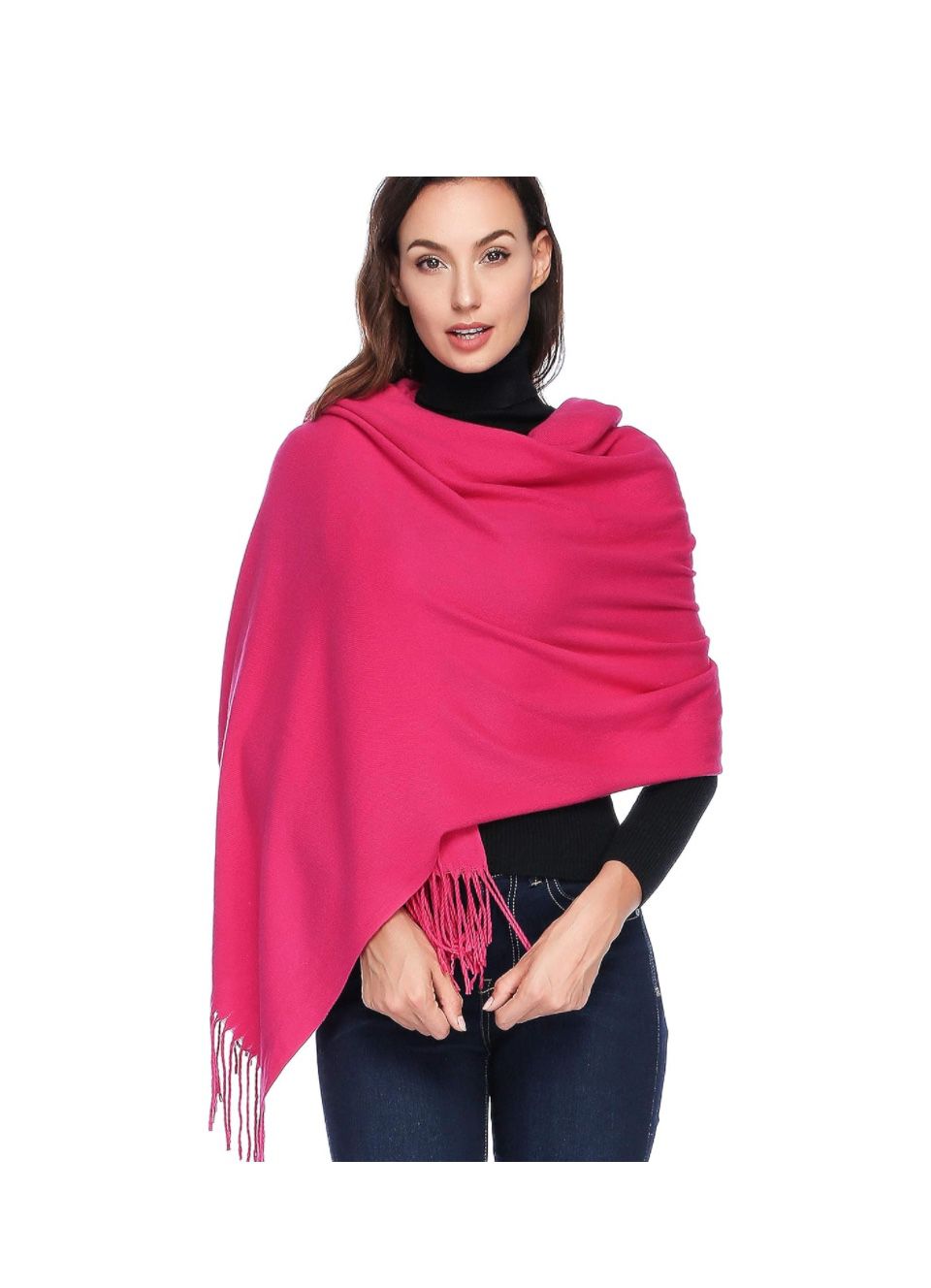 New Wool Shawl Wraps - Extra Large Thick Soft Pashmina Scarf