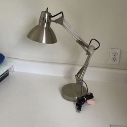 Allen-Roth Embleton 26 In. Adjustable Brushed Nickel Desk Lamp