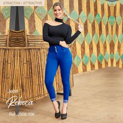 Colombian Jean. Pantalones Colombianos, Tiro Alto, Levanta Cola