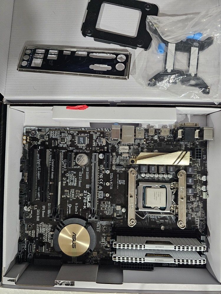 I5 6600k Cpu, Asus Z170-K Motherboard With 2x8gb Of Ram