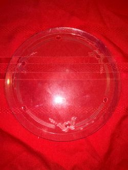 Beautiful Flat Etched Glass Serving Plate