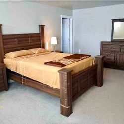 🔥Hot Sale🔥 Brand New 7-piece Queen Bedroom Set👍in Stock 💧$49 Down/GetNowPayLater 
