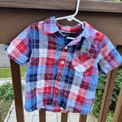 U.S. Polo Assn Plaid Shirt (size 3T Kids)