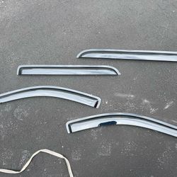 RedRock Window Deflectors; Front and Rear; Smoked