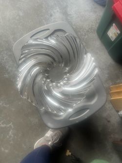 Clear Glass Swirl Decorative Bowl
