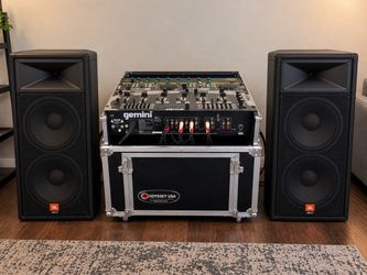 JBL speakers and DJ system
