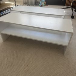 2 White Stackable Shoe Racks