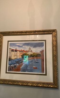 framed artwork 107/950 wilkerson artist