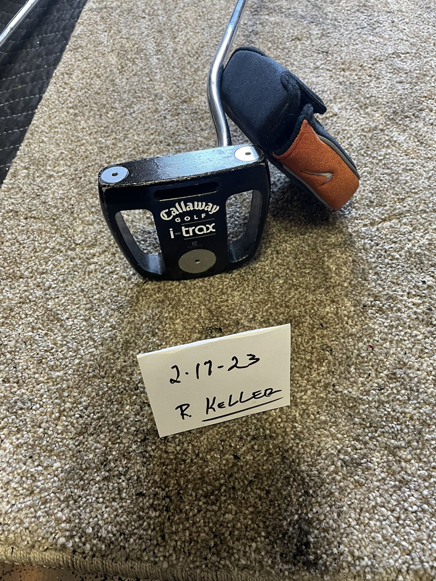 CALLAWAY i-trax MALLET HEAD PUTTER w/ Head Cover