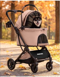Pet Stroller with Detachable Carrier for Small & Medium Dogs