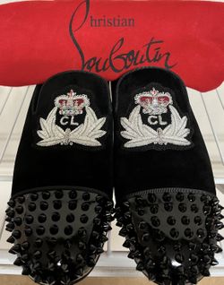MENS Christian Louboutin Black Velvet Spikes! Serious Inquiries Only Please!