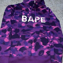 BAPE Purple Color Camo Hoodie 