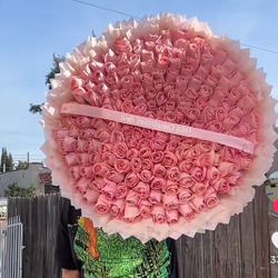 200 Roses Bouquet Ramo Buchon 