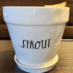 Rae Dunn by Magenta Stem Print Large Planter, Sprout