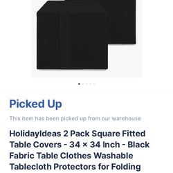 HolidayIdeas 2 Pack Square Table Covers