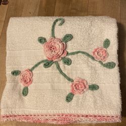 Vintage Hand Crocheted Towel