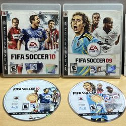 PS3 Sony PlayStation 3 FIFA Soccer 09 & 10 Video Games