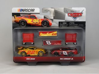 2026 DISNEY PIXAR CARS NASCAR SERIES 1/55 GOGO LOGANO & DALE EARNHARDT JR 2 PACK