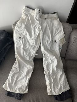 WOMEN/ GIRLS SNOW BOARD SKI WINTER PANTS - BURTON BRAND , white medium 