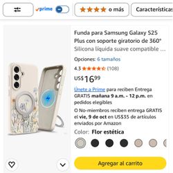 Uppuppy Samsung Galaxy S25 Plus Case Floral MagSafe 360° Ring Stand