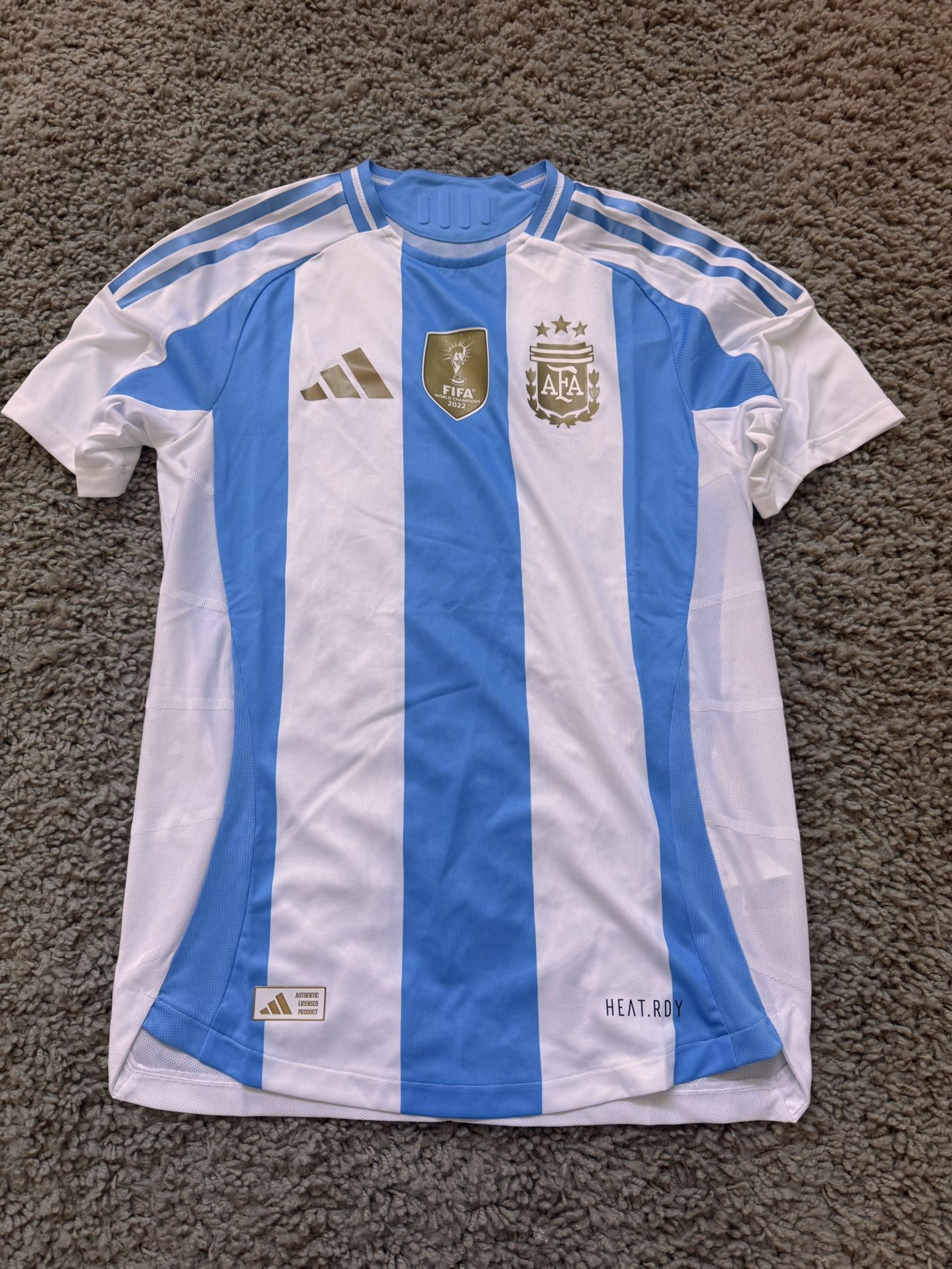 Adidas Argentina Authentic Home White Blue Jersey Men's S New with Tags!