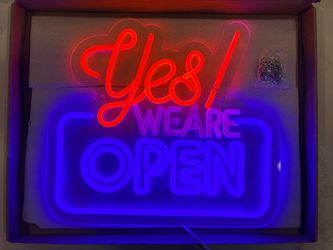 NEW Yes! We Are Open LED Neon Sign