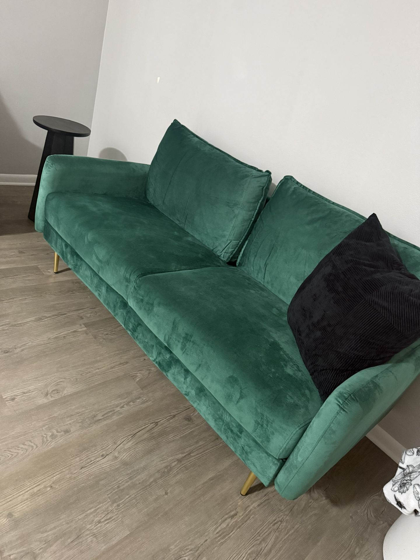 Green Velvet Couch 