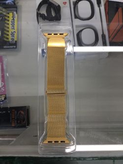 Replacement band stainless steel mesh magnetic For Apple Watch 38mm gold band