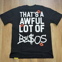 Thats A Awful Lot Of Besos Men Black Short Sleeve T-Shirt Size S