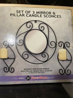 Mirror And Candle Holder 