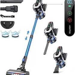 Cordless Vacuum Cleaner 400W/33KPA with LED Display, Lightweight & Ultra-Quiet Stick for Carpet and Floor, Pet Hair Cleaning