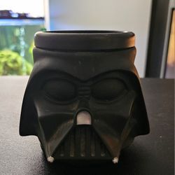 Vintage 1997 Star Wars Darth Vader Head Face Black Plastic Mug Cup Applause