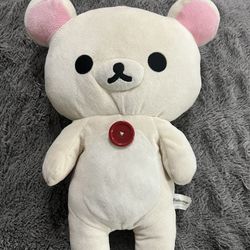 Rilakkuma Korilakkuma 12" Plush Red Button 2013