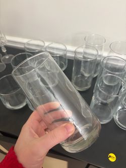 Clear Glass Drinking Glasses Set