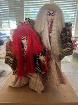 Vintage kabuki dolls